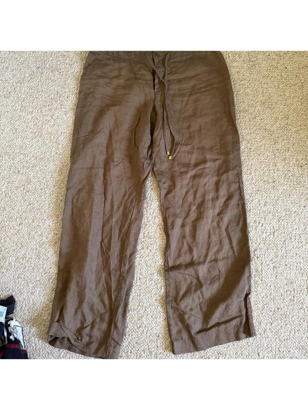 Tommy Bahama brown linen pants